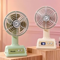 Nouveau Ventilateur Portable de Bureau Couleur Crème 2026, Recharge USB, Contrôle de Vitesse Progressif, Affichage Numérique, Moteur Brossé, Cadeau, Vente en Gros