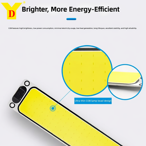 ไฟ LED COB สว่างพิเศษ สำหรับติดตั้งภายในรถยนต์ รถบรรทุก รถตู้ รถขนส่ง 12V 24V  วัสดุอะลูมิเนียม พร้อมสวิตช์ สีขาว มี 3 ขนาด - Product Image 1