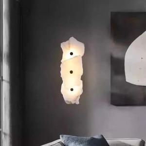 Applique murale LED en marbre naturel cuivre luxe nouveauté éclairage applique pour <span class=keywords><strong>chambre</strong></span> salon salle <span class=keywords><strong>à</strong></span> manger décoration murale Art moderne Design - Product Image 4