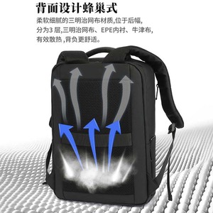 Laptop Backpack Large Capacity Business Travel <b>Computer</b> <b>Bag</b> With Multiple Compartments Unisex Shoulder Straps Zipper Closure - Product Image 4