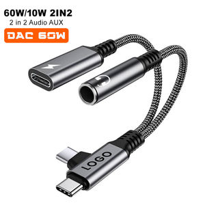 Adattatore USB-L USB-C a Jack per Cuffie da 3,5mm 2 in 2 da 14cm, Caricatore Rapido, Convertitore Aux per iPhone, Galaxy, iPad, Pixel - Product Image 1