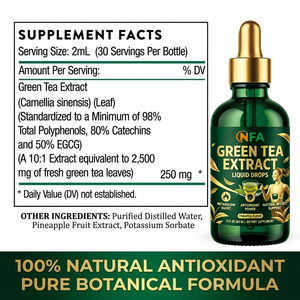 Extrait de thé vert liquide OEM ODM en gouttes, contient 250 mg d'extrait de thé vert, soutient le métabolisme, aide naturelle à la perte de poids - Product Image 2