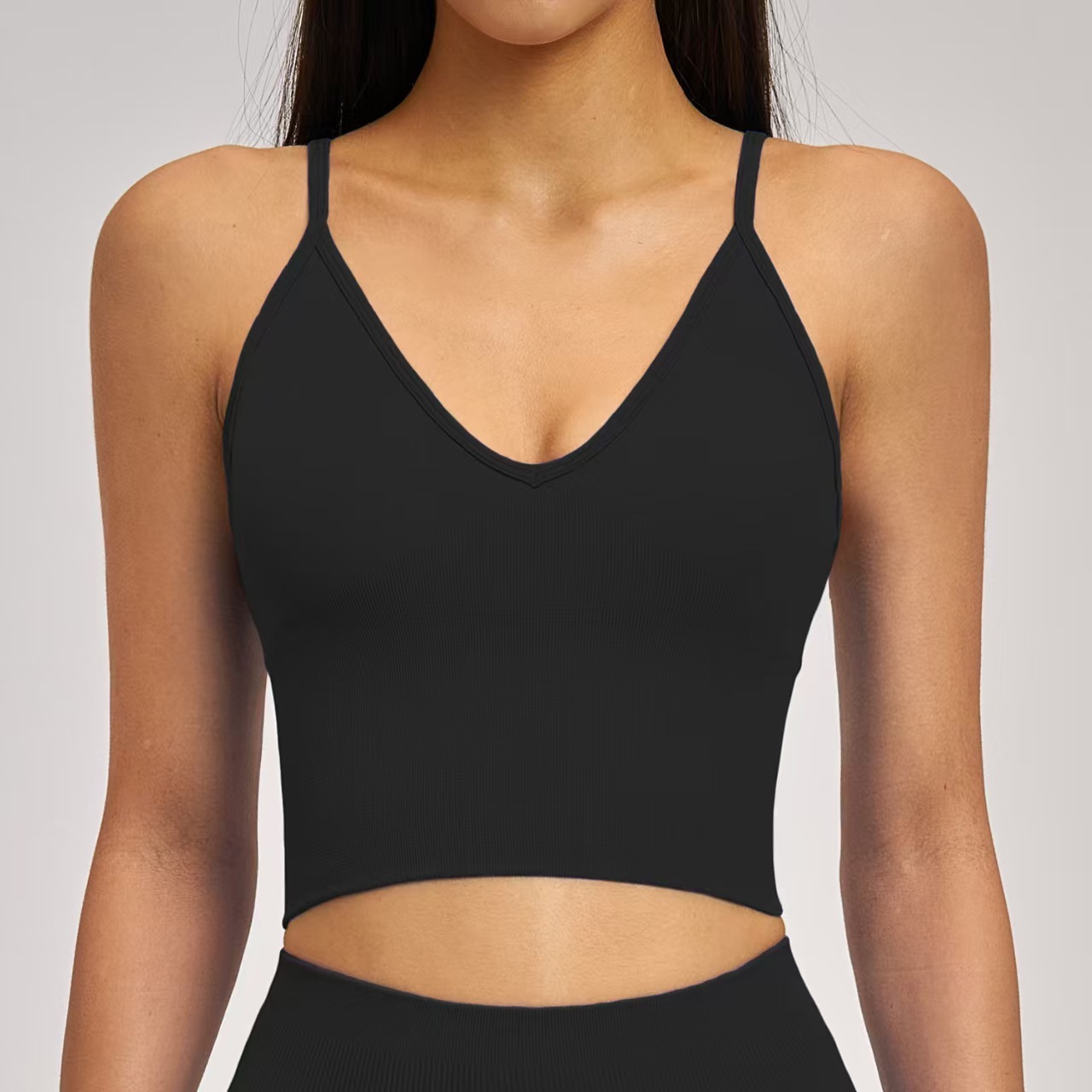Shockproof Seamless Yoga Bra Cross Back Quick Dry Sports Top Running Fitness Workout Tank Top for Women with Removable Pads