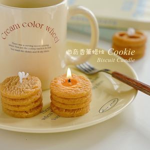 Vela Aromática de Cera de Soya con Forma de Galleta, Ecológica, con Aroma a Café y Leche, Centro de Mesa para Fiestas de Cumpleaños, Regalo para Amigos - Product Image 4