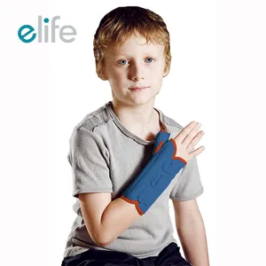 电子生活E-WR802透气泡沫材料，带儿科印花手腕夹板，带绑架拇指无肩带手腕支架