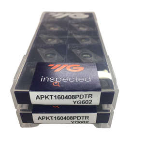 Plaquettes de fraisage frontales en carbure monobloc pour tournage CNC, revêtement PVD CVD, modèles HRC40-60 APKT100308PDTR YG-1 - Product Image 2