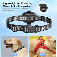 Mini traceur GPS 4G pour chien, dispositif de suivi anti-perte avec clôture géographique et surveillance de la santé, pour le camping, compatible collier et harnais, en plastique, étanche IPX7