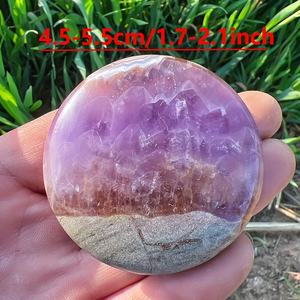 หินอะเมทิสต์อาเกตทรงกลมขัดเงาธรรมชาติสำหรับตกแต่งบ้านและเป็นของขวัญวันหยุด - Product Image 2