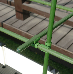 Piquet de jardin en acier revêtu, anti-rouille, avec enveloppe plastique, pour plantes grimpantes (concombres, vigne), support métallique pour treillis - Product Image 4