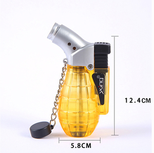 Bình Xăng Rỗng Có Thể Nạp Lại Hình Quả Lựu Đạn Chất Lượng Cao Đèn Pin Ngọn Lửa Phản Lực Chống Gió Bật Lửa Xì Gà - Product Image 2