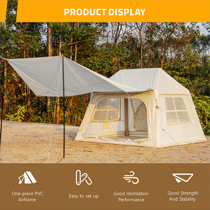 批发4-5人用折叠充气帐篷PVC框架舱户外充气露营帐篷Tente De Toit - Product Image 4