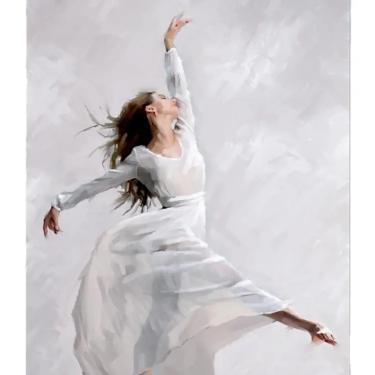 Crystal wall painting, dancers Landscape painting poster canvas painting by numbers