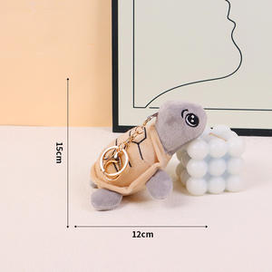 박제 거북이 열쇠 고리 만화 인형 펜던트 열쇠 고리 귀엽고 부드러운 장식 봉제 장난감 열쇠 고리 전화 배낭 자동차 열쇠 고리 - Product Image 5