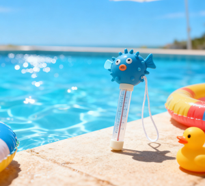 Trẻ em đầy màu sắc nổi hồ bơi Nhiệt kế với phim hoạt hình cá thiết kế cho hồ bơi và bồn tắm sử dụng - Product Image 2