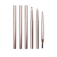 Étui à stylo doré, crayon à sourcils double embout de haute qualité, longue tenue, imperméable, marque propre OEM ODM, utilisation pour le maquillage des yeux