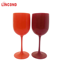 430ml Verre à Champagne en Plastique Incassable Rose Noir Rouge Blanc Glace Impériale Verres à Champagne Tasses Gobelet Verres à Vin