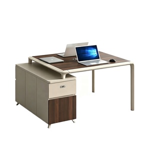 Mesa de Oficina Doble para Dos Personas, Moderna, para Espacios Abiertos, Estación de Trabajo Compartida, Muebles de Oficina de Madera - Product Image 1