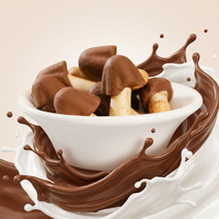 Biscuits au chocolat en forme de champignon certifiés Halal pour la consommation quotidienne, vente en gros