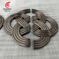 OUKEN Nouvelle poignée de porte d'entrée de style chinois, poignée de porte en acier inoxydable à noeud chinois pour hôtel étoile de luxe léger