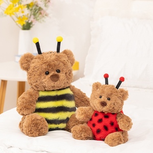 Peluches de Abeja y Oso de Dibujos Animados al por Mayor, 24/35cm, Lindos Peluches de Mariquita y Oso, Suaves, Ecológicos, de Tela de Algodón PP, Regalos de Peluche - Product Image 2