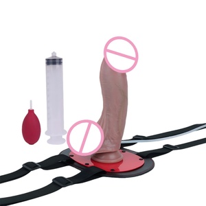 SXXY Ultra Soft Skin Texture Dual Layer Squirting <b>Dildo</b> Unisex G Spot Anal Vaginal Massager Realistic Penis Sex Toys Wholesale - Product Image 2