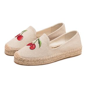 Туфли из холста и льна, женские джутовые подошвы на толстой подошве, повседневные, дышащие и износостойкие - Product Image 2