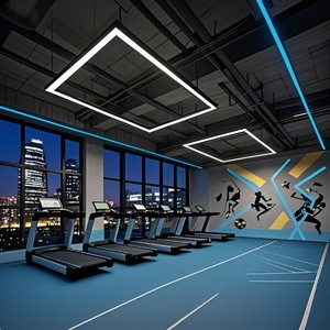 Hình chữ nhật hồ bơi bảng đèn Snooker trang trí chiếu sáng treo đèn phòng bi-a vuông LED tuyến tính trần ánh sáng mặt dây chuyền - Product Image 1