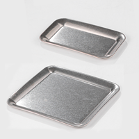 Plateau de service vintage industriel en acier inoxydable pour la restauration, plateau à collation rustique en métal pour cuisine, restaurant, barbecue - Fournisseur en gros