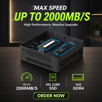 Mini PC N95 Windows/Linux, DC 12V, 1*DDR4, M.2 SSD, 1*MI 2.0 hasta 4K 60Hz, 1*DP 1.4, 1*TYP-C, 2*USB 3.0, 2*USB 2.0, Nuc DC 12V