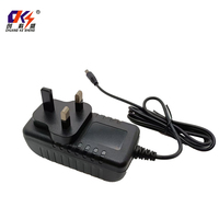 Adaptateur d'alimentation 12V2A 24W AC-DC avec prise UK, matériau PC ABS, garantie de 3 ans, pilotes LED, prises de voyage