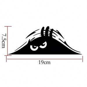 Autocollants de voiture amusants avec monstres qui font la tête, décoratifs, souriants et en colère, imperméables, style automobile tendance, autocollants kawaii - Product Image 1