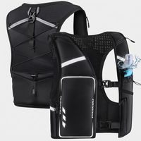 Gilet d'hydratation professionnel pour la course à pied avec ensemble de flacons souples - Sac à dos léger et respirant pour la course sur sentier et l'entraînement au marathon