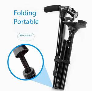 Bastón de Senderismo Plegable de 3 Secciones, Plegable y Compacto, con Empuñaduras de Espuma EVA, Bastón de Senderismo de Aleación de Aluminio para Viajes, Senderos y Equilibrio - Product Image 5