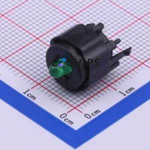 K12PLGN15NLV306 Push Button Switch Through hole Switch Single Pole Single Throw - Normally Open No Lock Round Button IP40 - Product Image 2