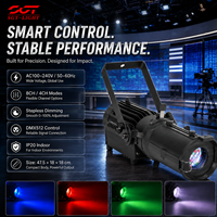 Mini projecteur profilé ellipsoïdal LED RGBW 80W avec zoom 18-28 degrés DMX512 pour scène, théâtre, église, mariage, studio - Usage professionnel
