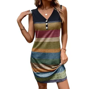 Custom Casual Wear Plus Size T-shirt Dress For Summer Three Quarter, Women Loose Oversized T-Shirt Printed O Nock Dress/