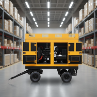 Groupe électrogène diesel monophasé à châssis ouvert Leiteng haute efficacité 50 kW avec ATS, certifié CE/ISO9001, boîtier insonorisé jaune pour extérieur