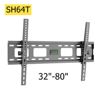 Rak Dinding TV Tipis 60mm ±15 Derajat, untuk TV 32-80 Inch, 60kg, VESA 600x400mm, Baja Cold Rolled, Pengiriman Cepat