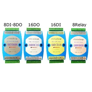 8DI-8DO 16DI 16DO RS485 изолированный коммуникационный модуль MODBUS RTU PLC плата расширения Цифровой вход и выход DC 9-24V релейный модуль