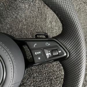 Volante Deportivo Personalizado R-Line de Fondo Plano, Completamente en Cuero, para Volkswagen VW Passat Golf 7 MK7 Mk7.5 <span class=keywords><strong>Polo</strong></span> Tiguan Jetta <span class=keywords><strong>GTI</strong></span> - Product Image 4