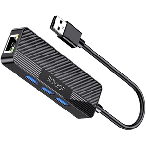 Jokade 4 In 1 <b>Usb</b> Hub Adapter 3xUsb 3.0 And 1xRj45 Gigabit <b>Ethernet</b> Black - Product Image 4