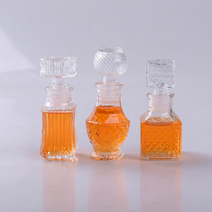Mini pots de carafe à Whisky en verre, ml, petite bouteille avec <span class=keywords><strong>bouchon</strong></span> géométrique hermétique pour le vin, la liqueur, le ballon - Product Image 3