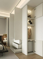 Ensemble de 2 armoires identiques finition mate pour chambre – Meuble de rangement durable pour couple ou chambre d'amis