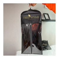 Sac à fermeture éclair de stockage de perruque personnalisé moins cher sac à perruque avec fermeture éclair et cintre