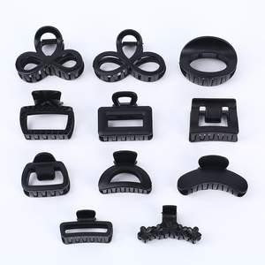 Paquete <span class=keywords><strong>de</strong></span> 11 pinzas para el cabello con garra cuadrada negra, pinzas para el cabello grandes y pequeñas para <span class=keywords><strong>mujer</strong></span> - Product Image 1