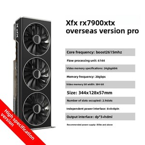 การ์ดจอ XFX 7900 XTX 24GB รุ่นใหม่ ระบายความร้อนด้วยพัดลม สำหรับเล่นเกมส์บนเดสก์ท็อป ประสิทธิภาพสูง ใช้พลังงานจาก AMD เพื่อประสิทธิภาพการเล่นเกมที่ยอดเยี่ยม - Product Image 3