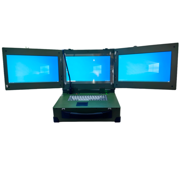 Military-Grade 15.6 Inch Portable LED Display Panel Laptop Screen Extender USB Interface Triple Monitor IPS Panel Computer