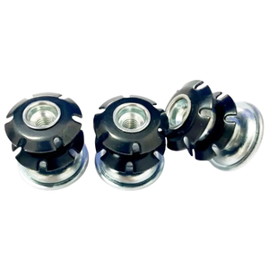 Tuerca de clip de resorte, zincada, cuerpo redondo, cabeza plana, tuerca de inserción para tubo negro. - Product Image 4