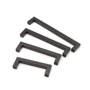 Modern Black Stainless Steel Durable Square <b>Cabinet</b> Door <b>Knob</b> Handle U-Shaped Extension YQ Brand Model ST002 Kitchen Hotel - Product Image 2