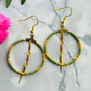 pendientes de cuentas Creaciones hechas a mano - Product Image 1